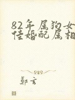 82年属狗女最佳婚配属相