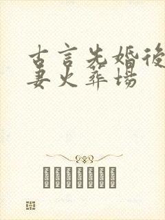 古言先婚后爱追妻火葬场