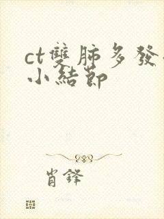 ct双肺多发微小结节