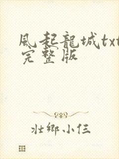 风起龙城txt完整版