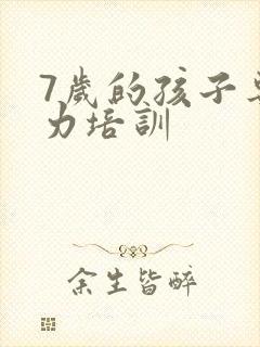 7岁的孩子专注力培训