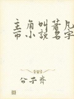 主角叫萧凡的都市小说名字