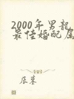 2000年男龙最佳婚配属相