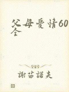 父母爱情60集全封面