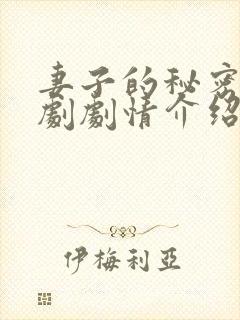 妻子的秘密电视剧剧情介绍