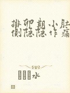 排卵期小肚子左侧隐隐作痛正常吗封面