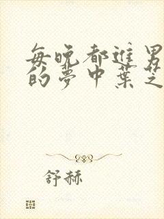 每晚都进男神们的梦中叶芝琴封面