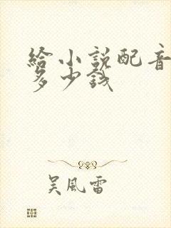 给小说配音能赚多少钱