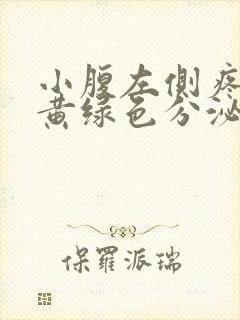 小腹左侧疼 有黄绿色分泌物封面