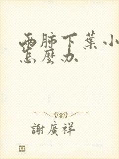 两肺下叶小结节怎么办封面