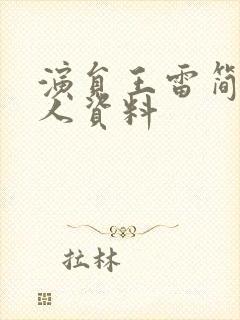 演员王雷简历个人资料封面