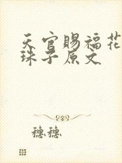 天官赐福花怜塞珠子原文