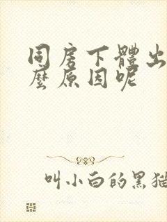 同房下体出血什么原因呢