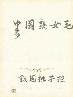 中国熟女毛多水多