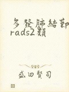 多发肺结节lurads2类