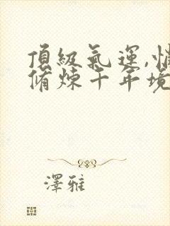 顶级气运,悄悄修炼千年境界划分封面