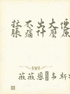 拉不出大便肚子胀痛什么原因