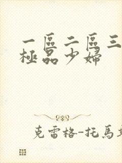 一区二区三区 极品少妇