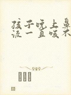 孩子晚上鼻涕倒流一直咳不停怎么解决