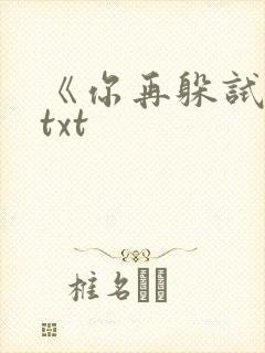 《你再躲试试》txt