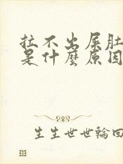 拉不出屎肚子疼是什么原因封面