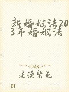 新婚姻法2023年婚姻法