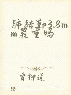 肺结节3.8mm严重吗