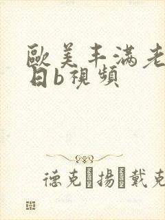 欧美丰满老女人日b视频