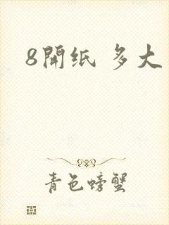 8开纸 多大