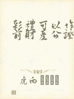 彩礼可以作为婚前财产公证吗封面