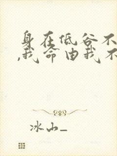 身在低谷不自弃,我命由我不由天的意思