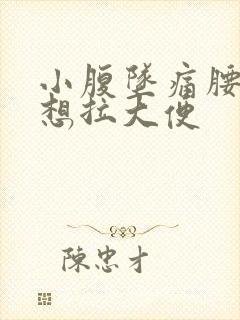 小腹坠痛腰酸痛想拉大便