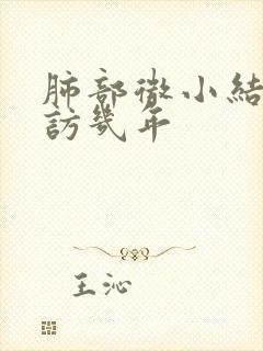 肺部微小结节随访几年