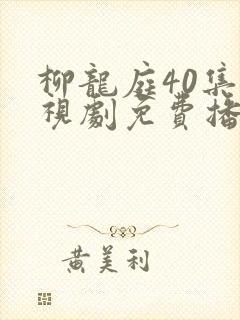 柳龙庭40集电视剧免费播放