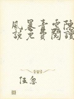 风暴青云陈峰小说免费阅读封面