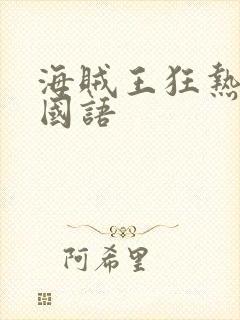 海贼王狂热行动国语封面