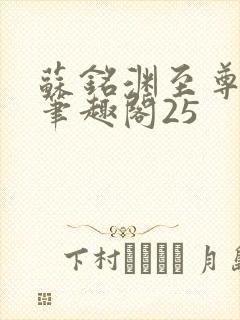 苏铭渊至尊血脉笔趣阁25