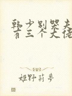 韩少别哭夫人她有三个大佬哥哥短剧