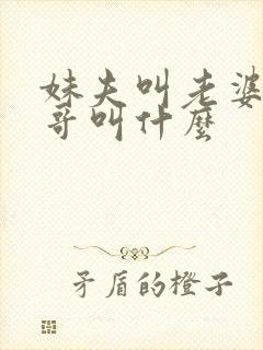 妹夫叫老婆的哥哥叫什么