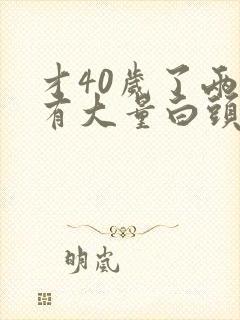 才40岁了两鬓有大量白头发封面