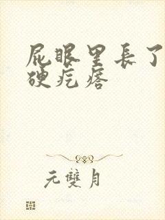 屁眼里长了一个硬疙瘩封面