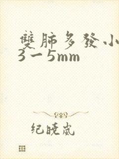 双肺多发小结节3一5mm封面