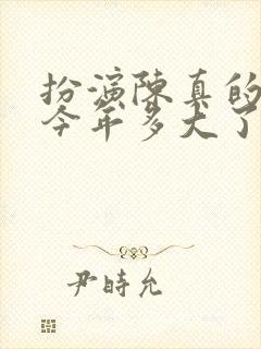 扮演陈真的演员今年多大了封面