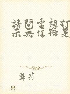 请问电视打开显示无信号是咋回事啊