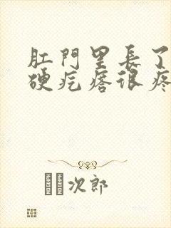 肛门里长了一个硬疙瘩很疼