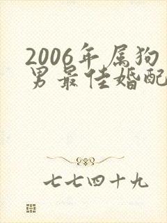 2006年属狗男最佳婚配封面