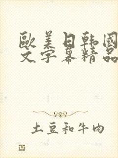 欧美日韩国产中文字幕精品