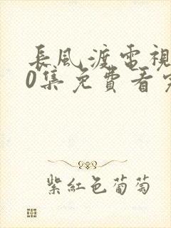 长风渡电视剧40集免费看完整版