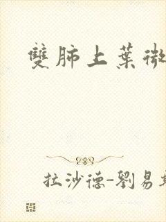 双肺上叶微结节