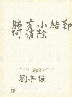 肺有小结节该如何消除